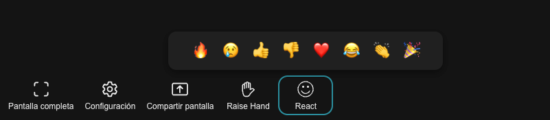Selector de reacciones
